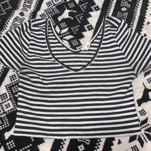 Aeropostale Striped Crop Top